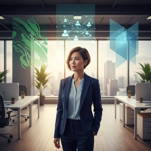 Các chuyên viên ESG tích cực làm việc nhóm, phân tích dữ liệu và xây dựng chiến lược bền vững cho doanh nghiệp.