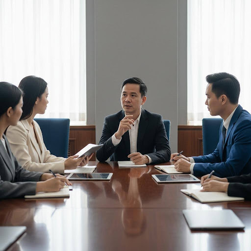 Giám đốc khách sạn lãnh đạo đội ngũ, đưa ra các quyết định then chốt để đảm bảo hoạt động hiệu quả và chất lượng dịch vụ vượt trội.