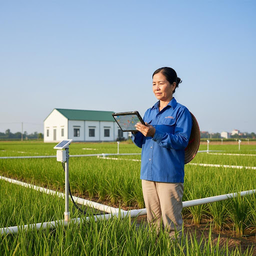 Ứng dụng công nghệ thông tin giúp nông dân Việt Nam quản lý và tối ưu hóa sản xuất nông nghiệp thông minh.