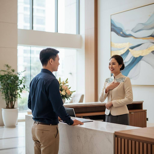 Khả năng xử lý tình huống khéo léo là yếu tố quan trọng giúp lễ tân giải quyết hiệu quả mọi yêu cầu của khách.