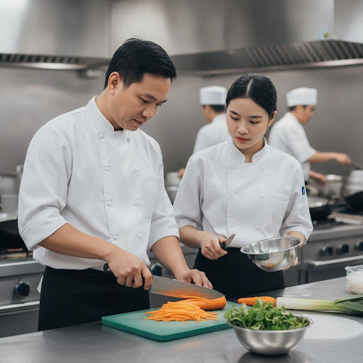 Lộ trình thăng tiến bắt đầu từ sự học hỏi và rèn luyện không ngừng của người Phụ bếp.